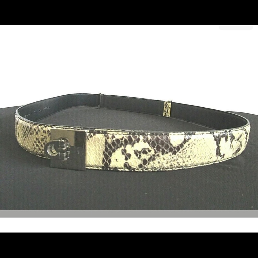 Via Spaga Snake 🐍 Print Italian Leather Belt
